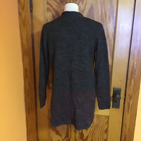 Karen Scott charcoal n red oversized cardigan - Picture 12 of 12